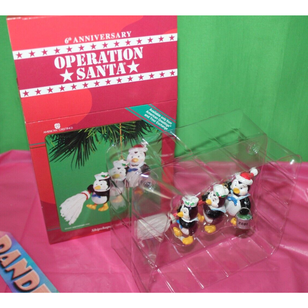 Carlton Heirloom Operation Santa Shipshape Christmas 6th Anniv 2001 Ornament